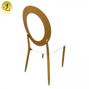 Golden stainless steel round back dining furniture chair SF-SS022