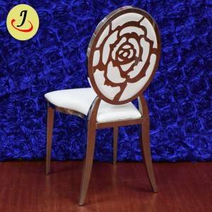 Modern style golden stainless steel pattern wedding chair SF-SS025