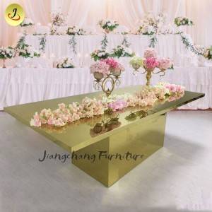 wedding furniture classic dining table crystal banquet mirror table SF-ST09