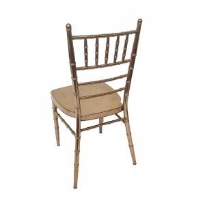 Wholesale Manufacturer Popular mirror Metal gold resin Wedding Chiavari Chair FS-TC018