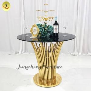 Wedding furniture gold stainless Steel legs dining round tables for events reception SF-ST08