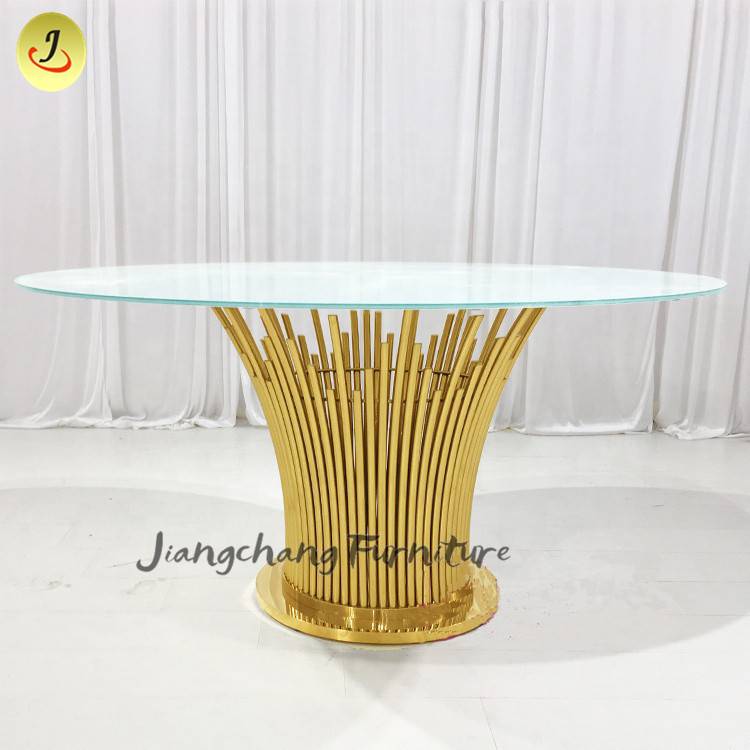 wedding furniture classic dining table crystal banquet mirror table SF-ST09 Featured Image