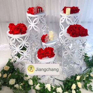 White iron spray paint round plinths wedding flower stands/wedding decoration/wedding flower display SF-Z020