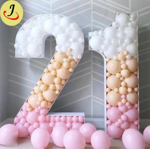 wholesale price Wedding event party White PVC Events Mosaic Numbers Letter decoration For Sale  SF-WD046