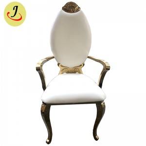 Bride and groom golden Stainless Steel event Chair with arm SF-SS041