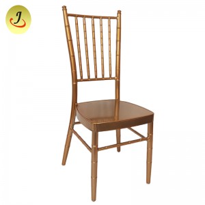 ໂຮງງານຜະລິດຂາຍສົ່ງກະເປົາຍອດນິຍົມ Elegant Royal gold stainless chiavari Chair FS-TC024