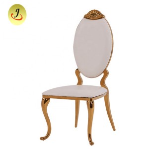 Chinese Factory Cheapstainless Steel Golden Dining Chair with Arm /Wedding Chair SF-SS025