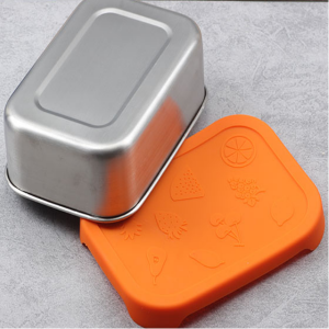Silicone de boîte à lunch en acier inoxydable à l'épreuve des fuites et de la sécurité sanitaire.