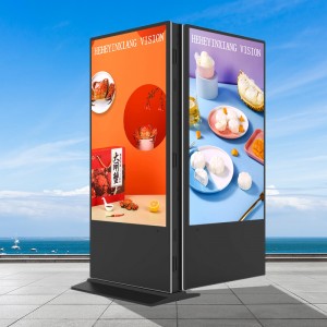 Double Sided Touch signage Vertical Totem Lcd Advertising Display