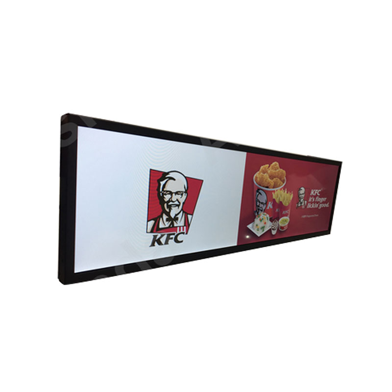 Portable Digital 14.9 Inch Stretched Bar Type LCD Display For Subway Featured Image