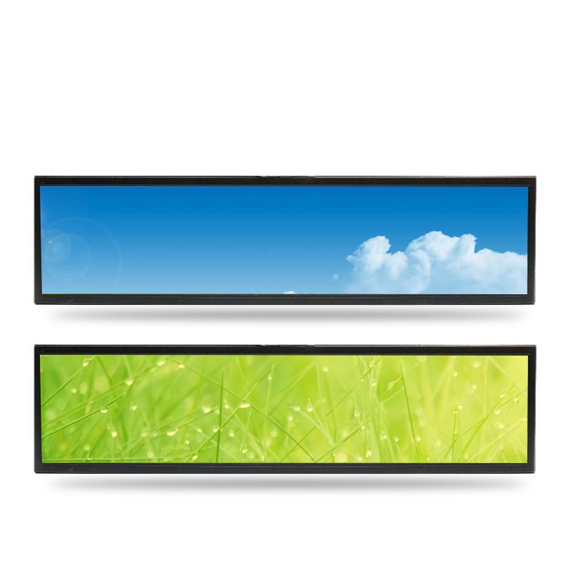 14.9 Inch Stretched Bar Type LCD Display Touch Screen Ad Player For Airport Subway