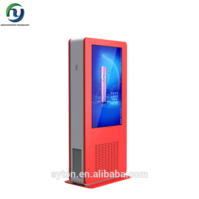 55 Inch Outdoor Lcd Media Advertising Kiosk For Subway Bus Station