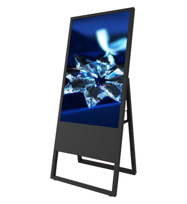 43 اینچ جدید صفحه نمایش لمسی قابل حمل دستگاه پخش رسانه ای عمودی ویدئویی قابل حمل علامت های دیجیتال