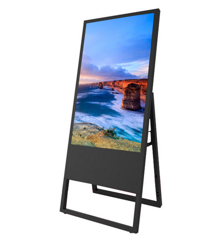 43 Inch Lcd Advertising Display Kiosk Loop Video Vertical Portable Free Standing Digital Signage