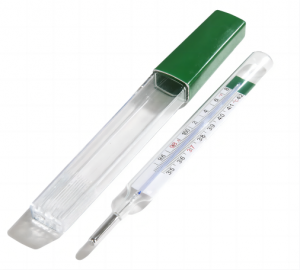 Termômetro oral retal de axila sem mercúrio, líquido em vidro
