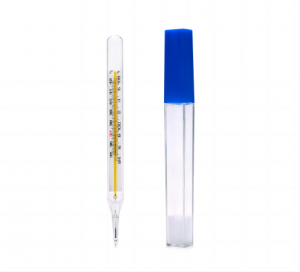 Termômetro oral retal de axila sem mercúrio, líquido em vidro