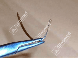 sutura gráfico de tamaño de la aguja de sutura de la aguja