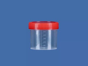 Sputum containers with screw caps