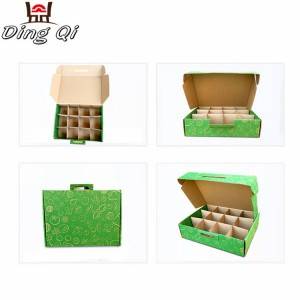 Food packaging kraft corrugated paper food chocolate cake box food packaging with dividers