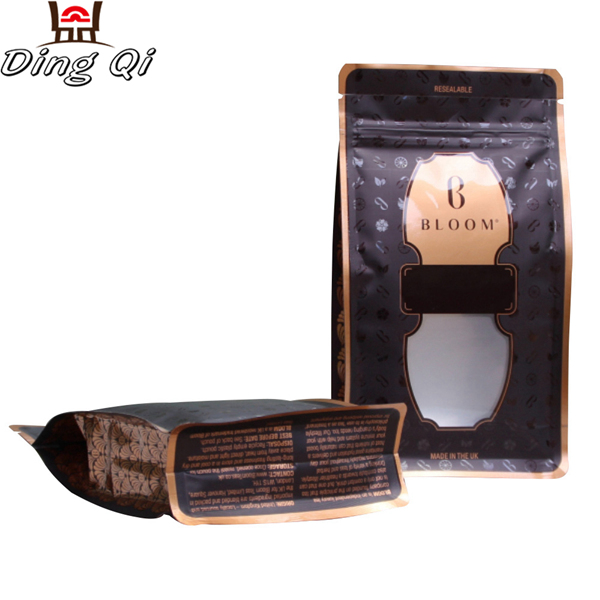 Galvalume Steel Plate Ziplock Coffee Bags With Valve - Flat bottom coffee bags 0.5lb 1lb 2lb 5lb – DingQi