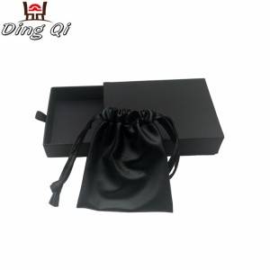 Custom printed luxury black cosmetic packaging essential oil drawer perfume cardboard shipping paper gift boxes with logo