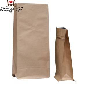 Brown paper coffee bags 0.5lb 1lb 2lb 5lb