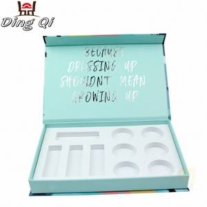 Paper packaging box cosmetic storage gift set packaging boxes with foam insert