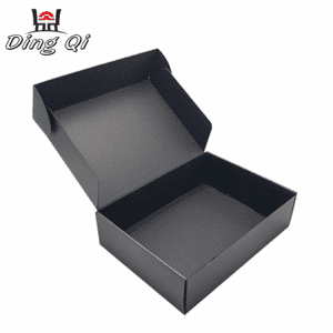 Custom black print kraft corrugated cardboard carton corrugated shipping box