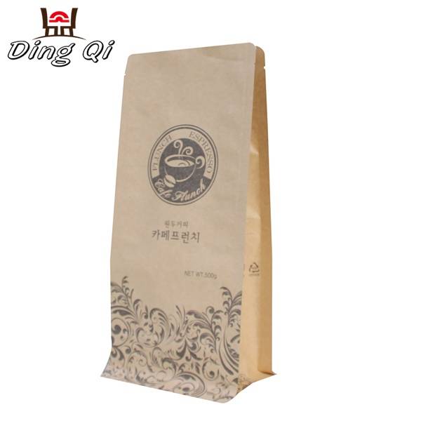 Corrugated Gl Steel Black Stand Up Pouch - kraft paper coffee bags – DingQi