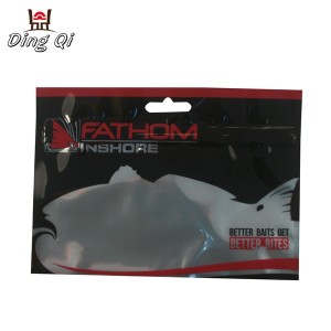 Smell proof foil soft plastic lure bags with special shape window