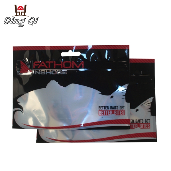 China Smell proof foil soft plastic lure bags with special shape