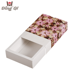 Unique paper cosmetic packaging folding cardboard box with sleeve