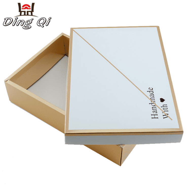 Heavy duty collapsible foldable paper cardboard packing box with lid