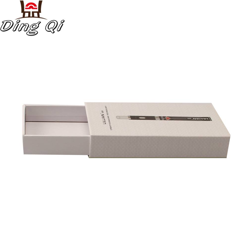 Luxury matte blank hard rectangular recycled paper cardboard drawer gift packaging box