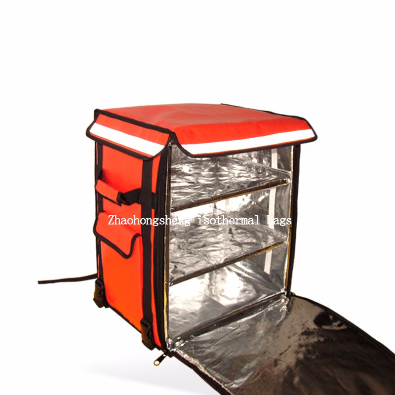 대형 멀티 구획 단열 피자 음식 배달 가방 배낭 자전거 말레이시아