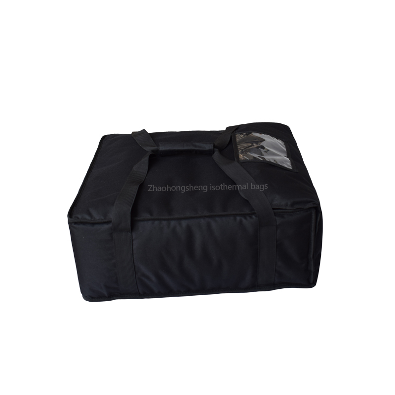 20" Black 1680D Portable Pizza Warmer Delivery Thermal Bags