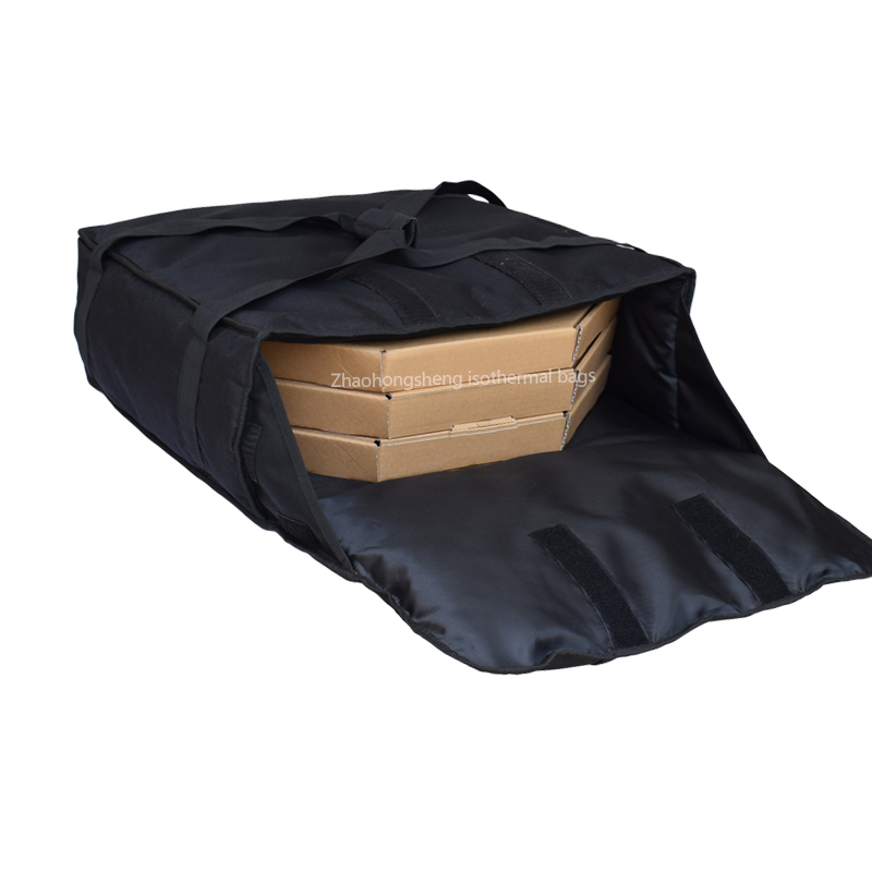 portable thermal food pizza delivery cooler bags hold 19"pizza 3pcs boxes