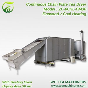 OEM Factory for 80 Type Two Doors Puer Tea Processing Methods Fermentate Equipment - Wood/Coal Heating Chain Plate Green Tea Drying Sterilizer Machine ZC-6CHL-CM30 – Wit Tea Machinery