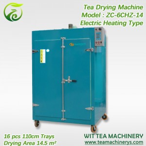 Factory selling Tea Rolling Process - 16Layers 110cm Trays Electric Heating Tea Drying Machine ZC-6CHZ-14 – Wit Tea Machinery