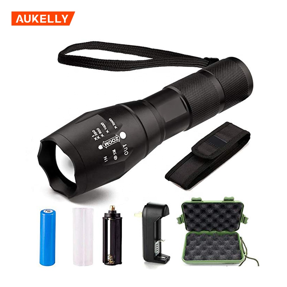 1000 LM G700 XM-L T6 Aluminum Waterproof Zoom Linterna Camping Torch AAA 18650 Rechargeable Battery Led Emergency Flashlight Set