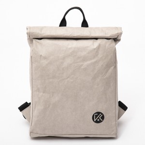 High Quality Recyclable and Washable Kraft Paper Backpack Fashion Bag Backpack
