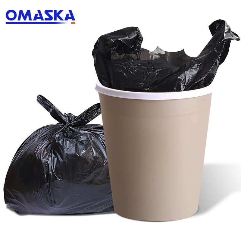 New material thickened portable black garbage bag household kitchen disposable vest type plastic garbage bag wholesale 