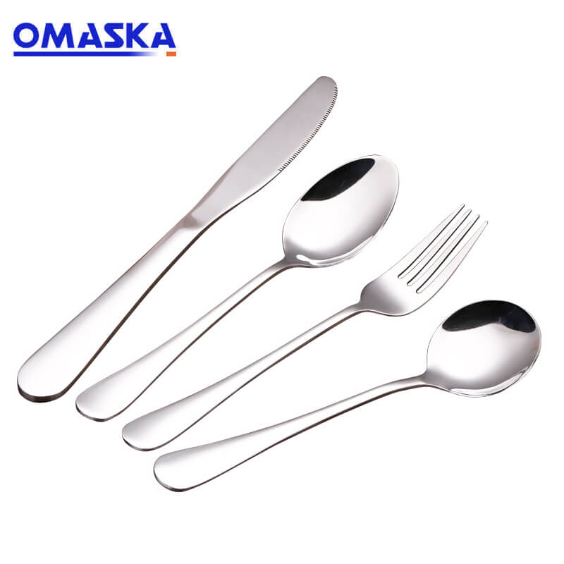 Western-style steak knife and fork Western tableware wholesale custom logo knife and fork spoon set stainless steel spoon