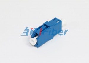 UPC Single mode Fiber Adapter Ceramic Sleeve , Blue color Housing