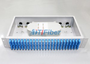 SC Duplex 48 port Fiber Optic Patch Panel with 2U Height Box