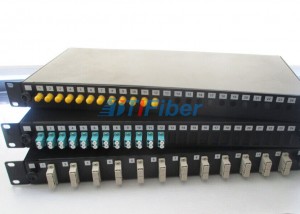 19” Fiber Optic Kabel Junction Box Untuk LC ST SC FC Konektor, Optical Terminal Box