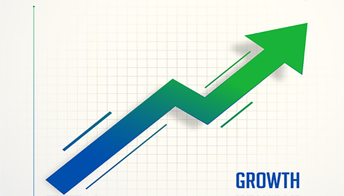 business growth steps chart arrow concept