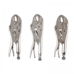 3PC ROUND NOSE LOCKING PLIERS SET, 5-IN 7-IN 10-IN