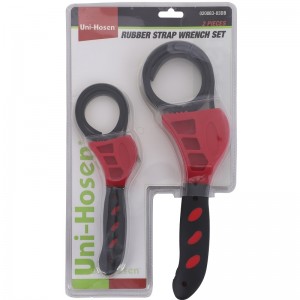 2PC 16-IN RUBBER STRAP WRENCH SET