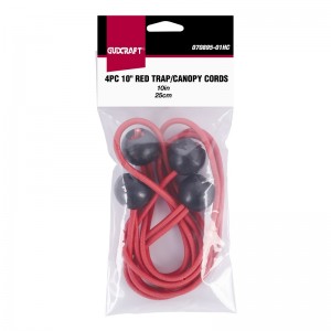 4PC 10-INCH RED TARP / CANOPY CORDS